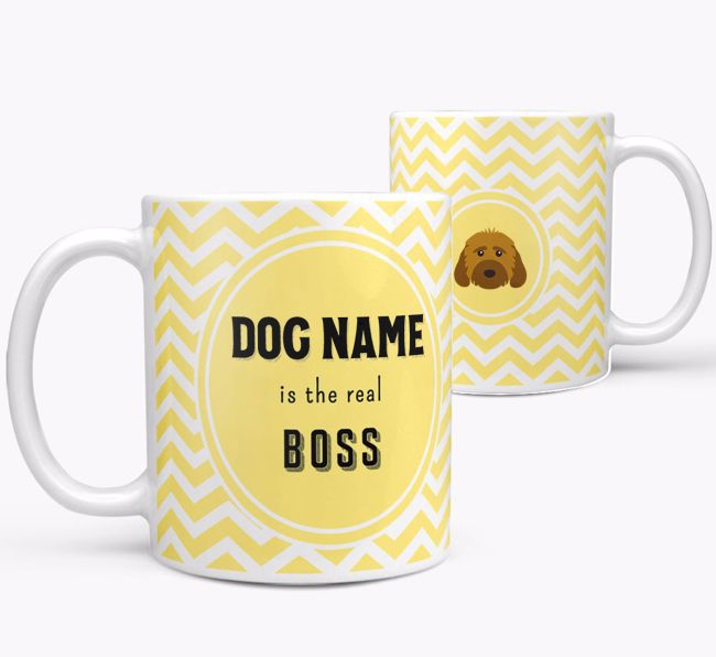 Personalised 'Real Boss' Mug with {breedFullName} Icon